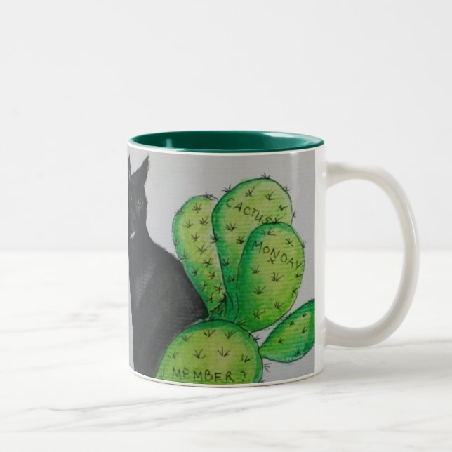 Caneca De Café Em Dois Tons Cacto segunda-feira (Direita)