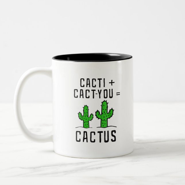 Caneca De Café Em Dois Tons Cactos - seus cactos cactos engraçados cactus lov (Esquerda)