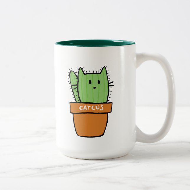 Caneca De Café Em Dois Tons Cactus Mug - Pumpkin grande com duas tonalidades (Direita)
