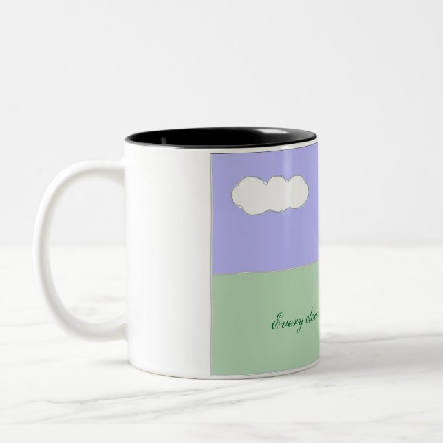 Caneca De Café Em Dois Tons Cada nuvem tem uma fresta de esperança (Esquerda)