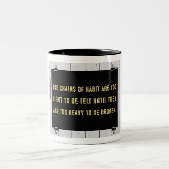 Caneca De Café Em Dois Tons Cadeias de Hábitos (Centro)