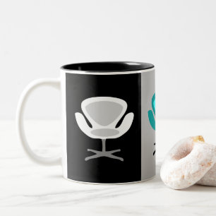 Caneca De Café Em Dois Tons Cadeias de rotação retrorreflectoras