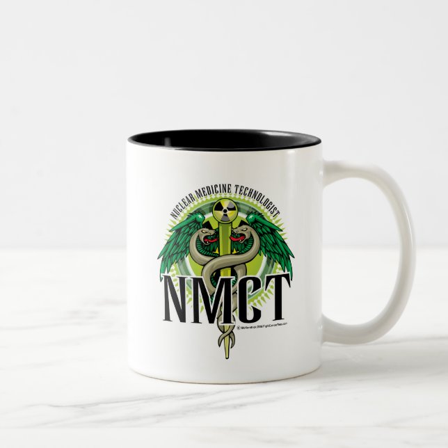 Caneca De Café Em Dois Tons Caduceus de NMCT (Direita)