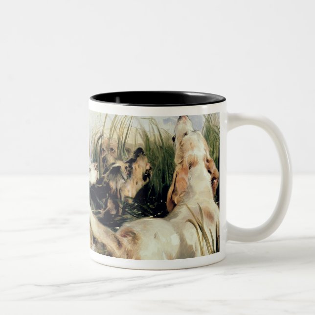 Caneca De Café Em Dois Tons Cães de lontra (Direita)