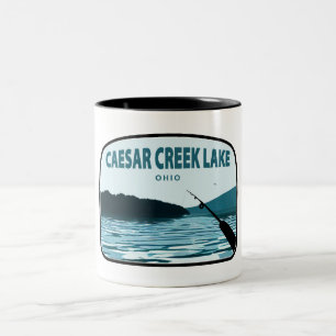 Caneca De Café Em Dois Tons Caesar Creek Lake Ohio, Rod de Pesca
