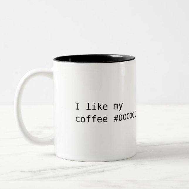 Caneca De Café Em Dois Tons Café #000000 (Esquerda)
