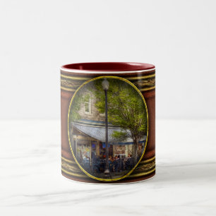 Caneca De Café Em Dois Tons Cafe - Albany, NY - Café Vitória