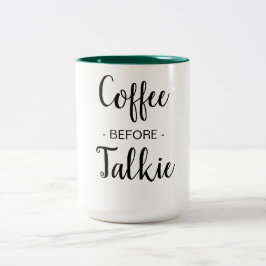 Caneca De Café Em Dois Tons Café antes de Talkie