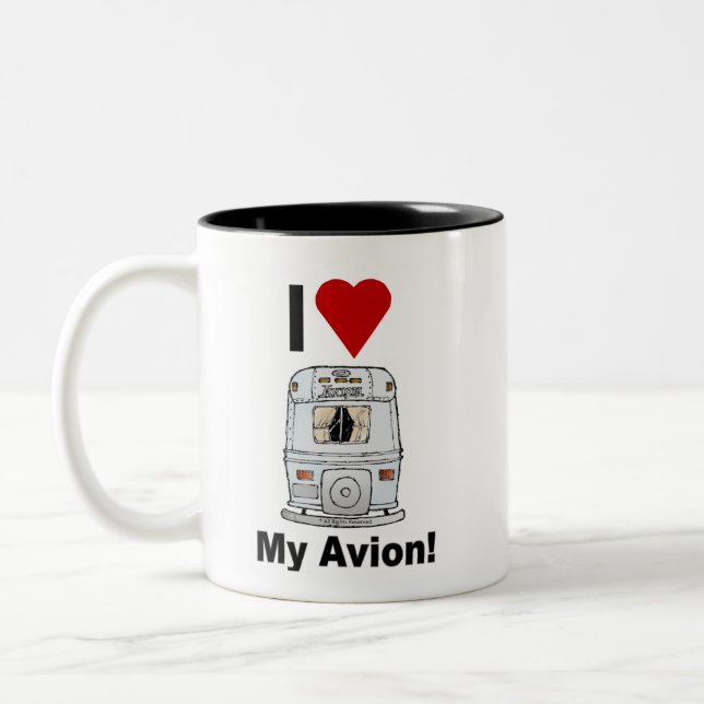 Caneca De Café Em Dois Tons Café Avião Clássico (Esquerda)