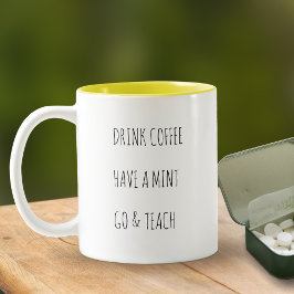 Caneca De Café Em Dois Tons Café Bebida pelo Professor Tem Uma Casa de Ocupaçã