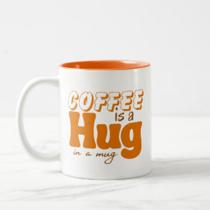 Caneca De Café Em Dois Tons Café Bonito é um café para mulheres abraçadas que