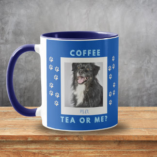 Caneca De Café Em Dois Tons Café Chá Ou Me Personalizou Fotografia.