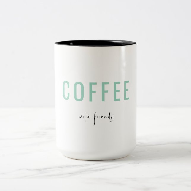 Caneca De Café Em Dois Tons Café com Amigos (Centro)