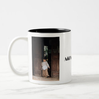 Caneca De Café Em Dois Tons Café com Foto Personalizada, Adicione Foto e Texto