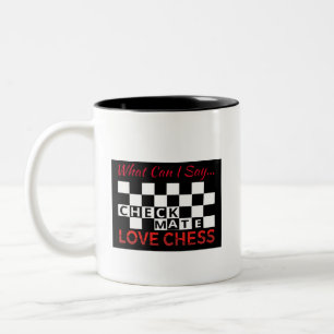 Caneca De Café Em Dois Tons Café Copa: Eu Amo Xadrez