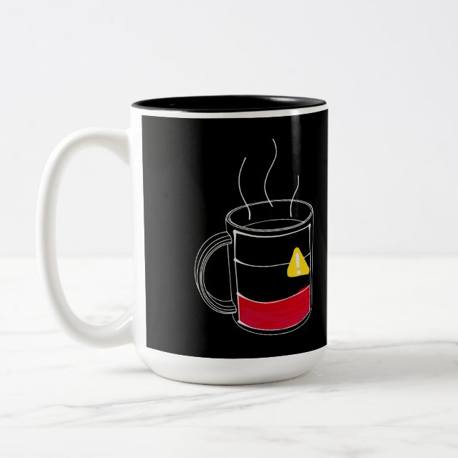 Caneca De Café Em Dois Tons Café Críticamente baixo (Esquerda)