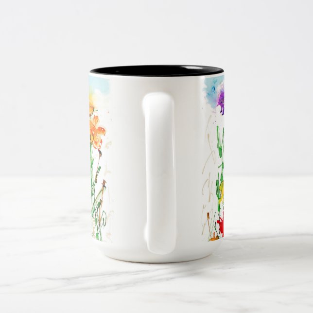 Caneca De Café Em Dois Tons Café Cup Lovitude "Highwood Wildflower" (Alça)