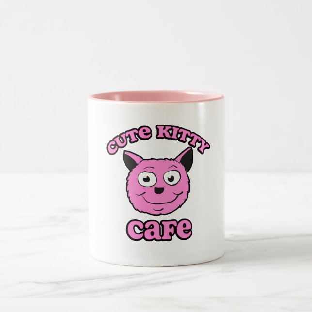 Caneca De Café Em Dois Tons Café da Gatinha Fofa (Centro)