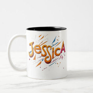 Caneca De Café Em Dois Tons café da manhã para a dama de trabalho