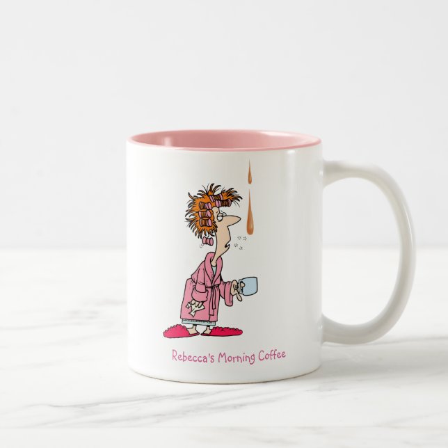 Caneca De Café Em Dois Tons Café da Manhã Personalizado (Direita)