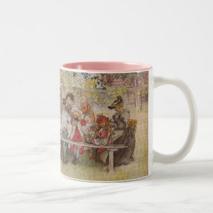 Caneca De Café Em Dois Tons Café da manhã sob o Big Birch