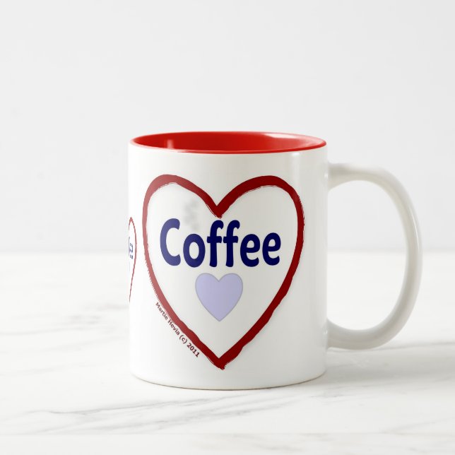 Caneca De Café Em Dois Tons Café De Amor - Mug De Duas Toneladas (Direita)