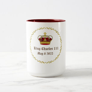 Caneca De Café Em Dois Tons Café De Dois Toneladas Da Coroa Rei Charles 111
