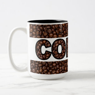 Caneca De Café Em Dois Tons Café de Grãos de Café