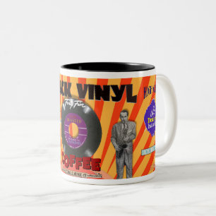 CANECA DE CAFÉ EM DOIS TONS CAFÉ DE MARCA DE VINILO PRETO — SPOOF!