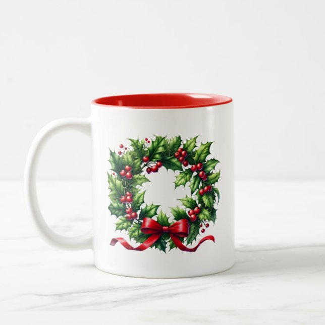 Caneca De Café Em Dois Tons Café de Natal (Esquerda)