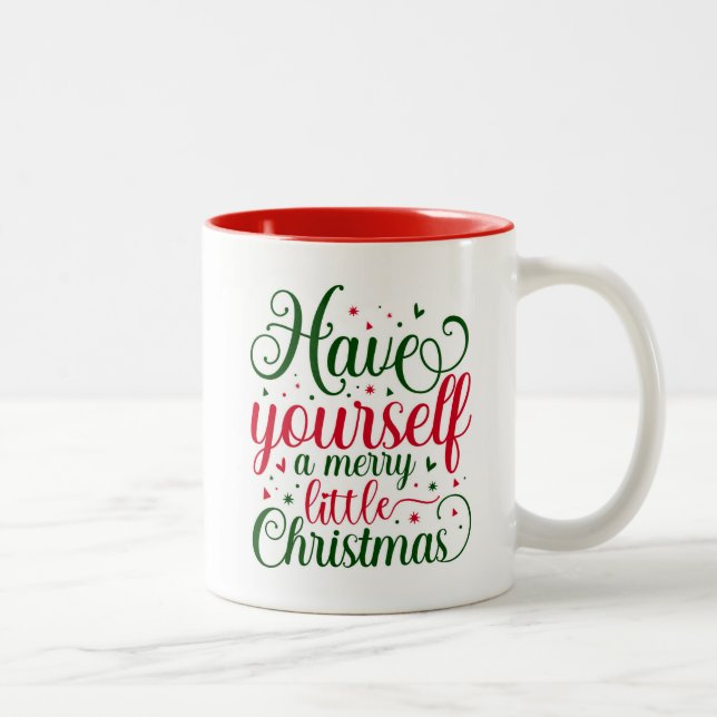 Caneca De Café Em Dois Tons Café de Natal (Direita)