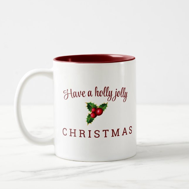 Caneca De Café Em Dois Tons Café de Natal (Esquerda)