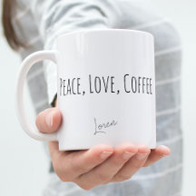 Café de Paz Personalizado Minimalista