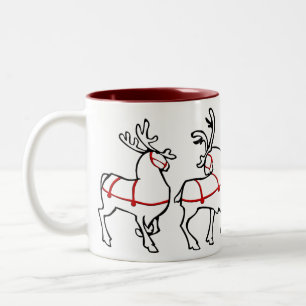 Caneca De Café Em Dois Tons Café de rena Mug Copo de Natal Festivo Dez