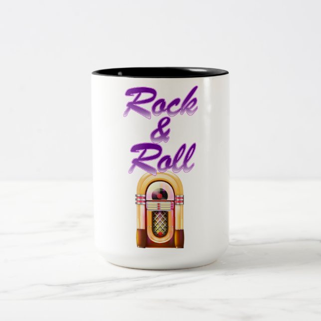 Caneca De Café Em Dois Tons Café de Rock and Roll (Centro)