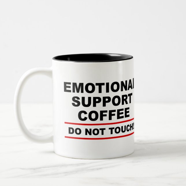Caneca De Café Em Dois Tons Café de suporte emocional (Esquerda)