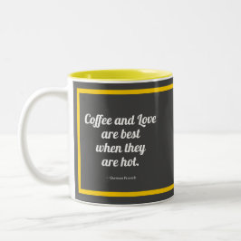 Caneca De Café Em Dois Tons Café e Amor