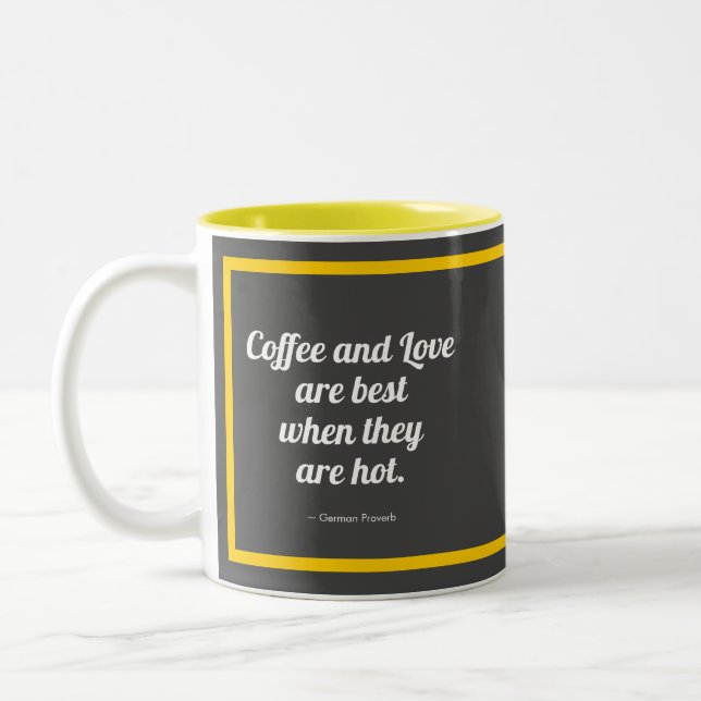 Caneca De Café Em Dois Tons Café e Amor (Esquerda)