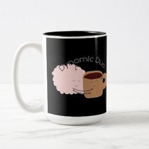 Caneca De Café Em Dois Tons Café e Cérebro são o Duo Dinâmico!