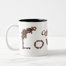 Caneca De Café Em Dois Tons Café é meu café Love cafeína feijão