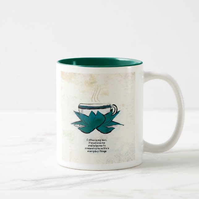 Caneca De Café Em Dois Tons café é meu mug zen (Direita)