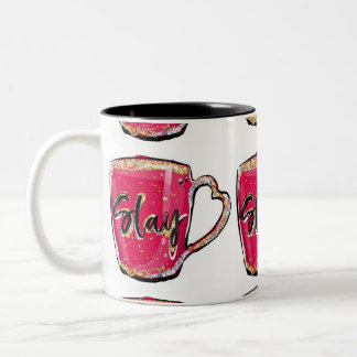 Caneca De Café Em Dois Tons Café e motivação matinal
