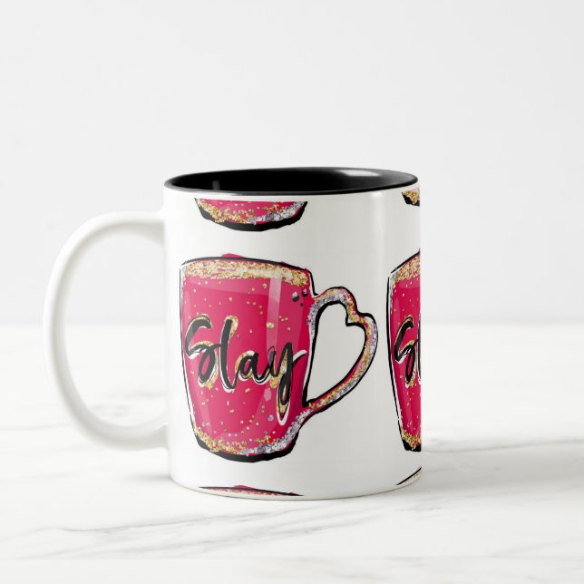 Caneca De Café Em Dois Tons Café e motivação matinal (Esquerda)