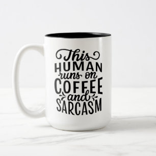 Caneca De Café Em Dois Tons Café e Sarcasmo