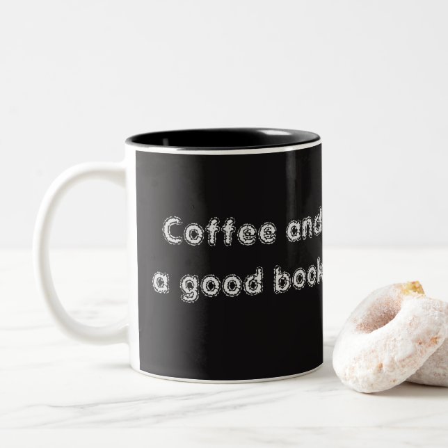 Caneca De Café Em Dois Tons Café e uma Boa Cama de Cotação (Com Donut)