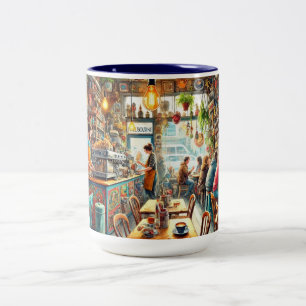 Caneca De Café Em Dois Tons Café ecético em Melbourne Mug