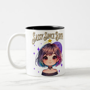 Caneca De Café Em Dois Tons Café Engraçado Negrito para Manhãs Sassy