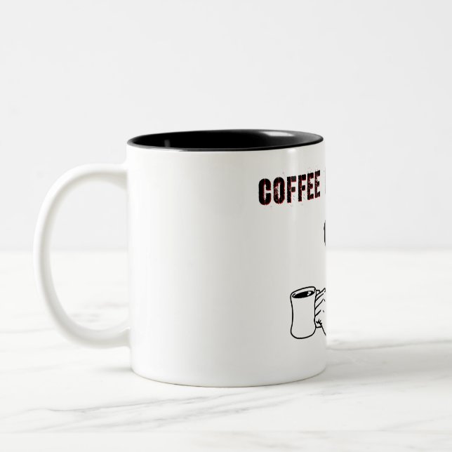 Caneca De Café Em Dois Tons Café está ligando. (Esquerda)