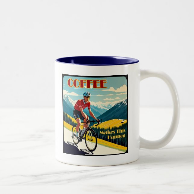 Caneca De Café Em Dois Tons Café Faz Isso Acontecer Ciclografando (Direita)