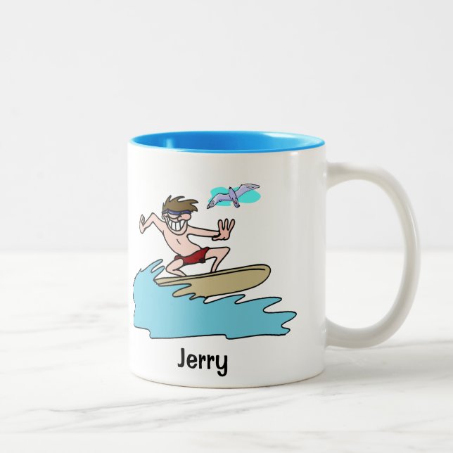 Caneca De Café Em Dois Tons Café feito sob encomenda dos surfistas - caneca do (Direita)